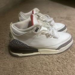 jordan 3 white cements size 6.5