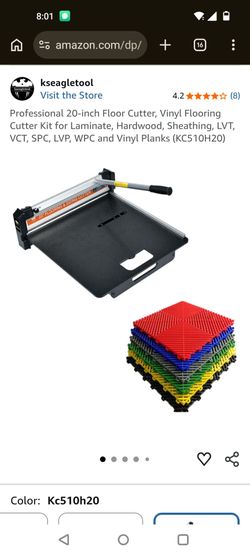 Professional floor cutter has a 20-inch blade and a maximum cutting width of
