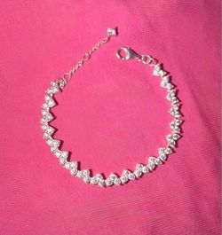 Pandora Triple Stone Heart Bracelet