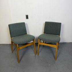 6 Nosh Dining Chairs In Oak and Ratine Green
