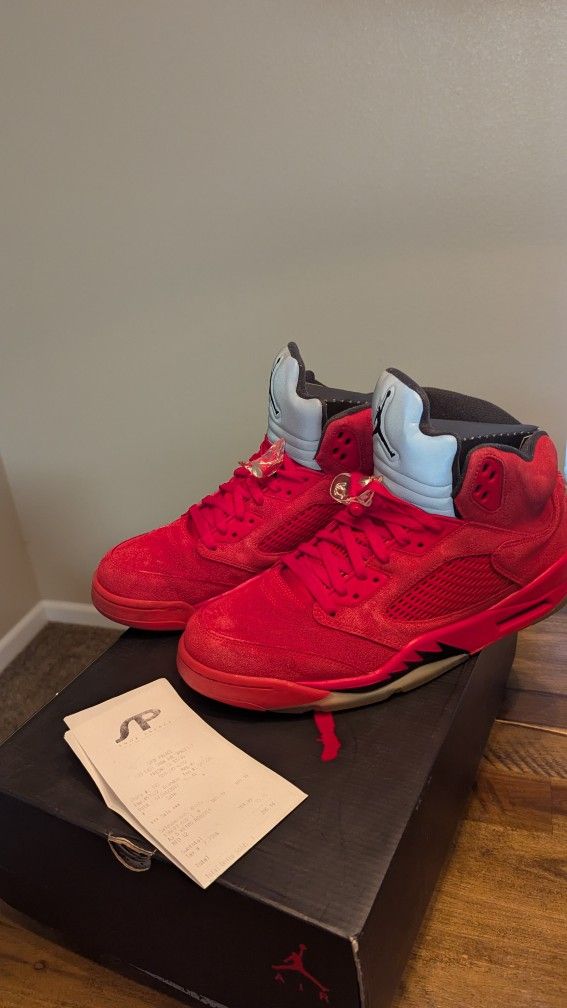 Air Jordan 5 Retro University Red And Black