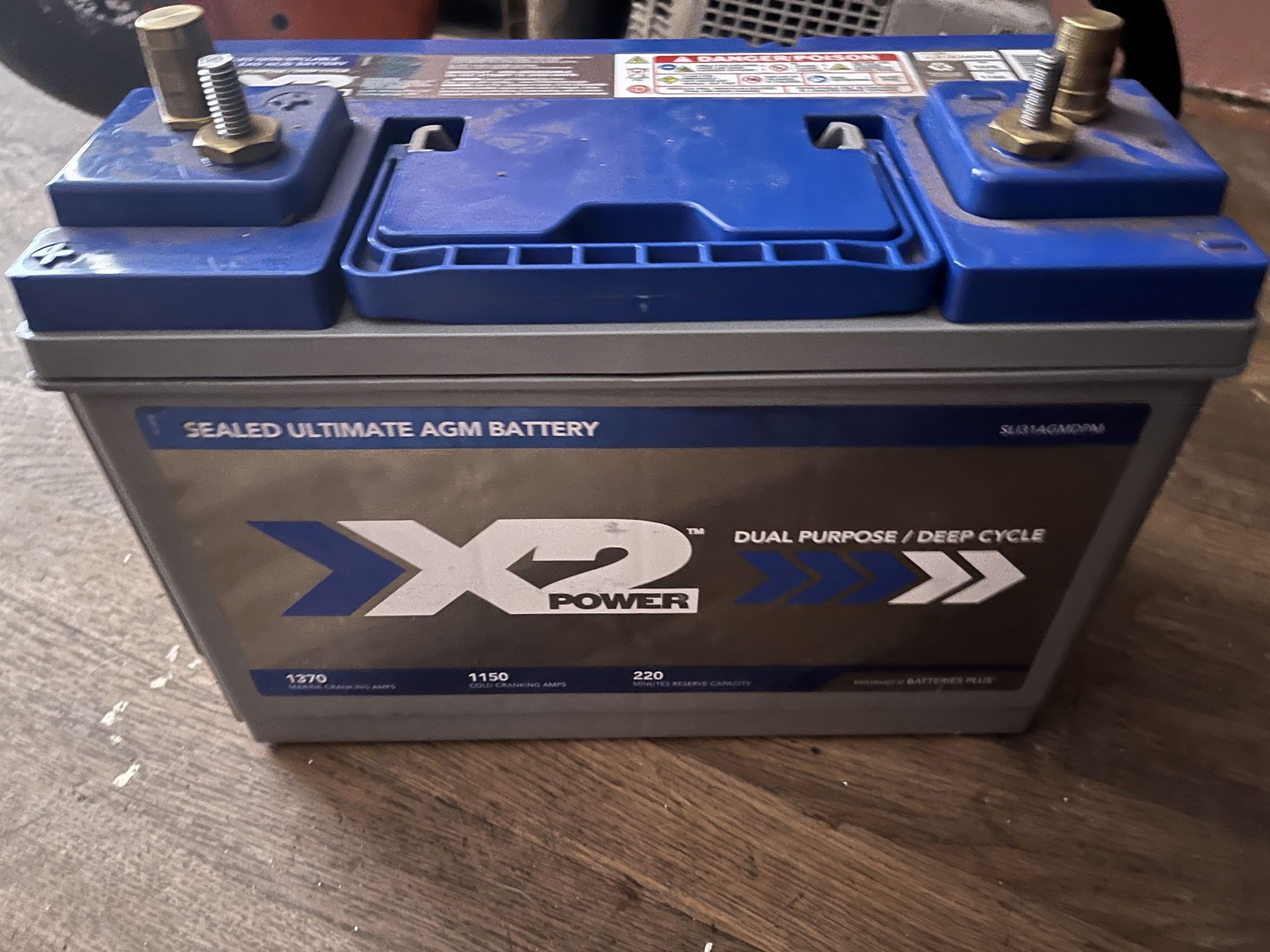 x2 power agm battery