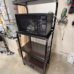 Shelf With Microwave 