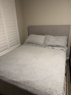 Upholstered, Headboard, Footboard, And Side Rails