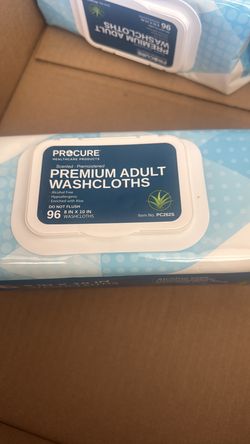 Adult washcloth wipes