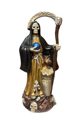 Santa Muerte statue 16” dos colores