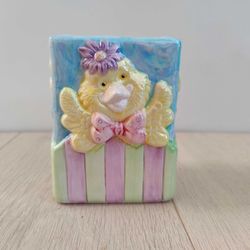 Charming & Colorful Vintage Spring Chick Planter