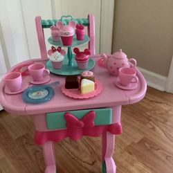 Disney Princess Tea Cart Set Dishes And Cash Register