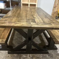 6ft farmhouse table set