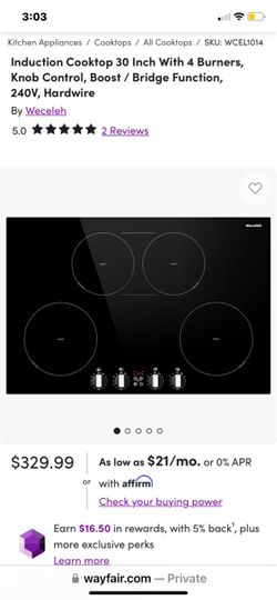 Induction cooktop