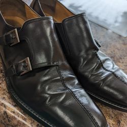 Mezlan Men's Leather Monk Strap Dress Shoes