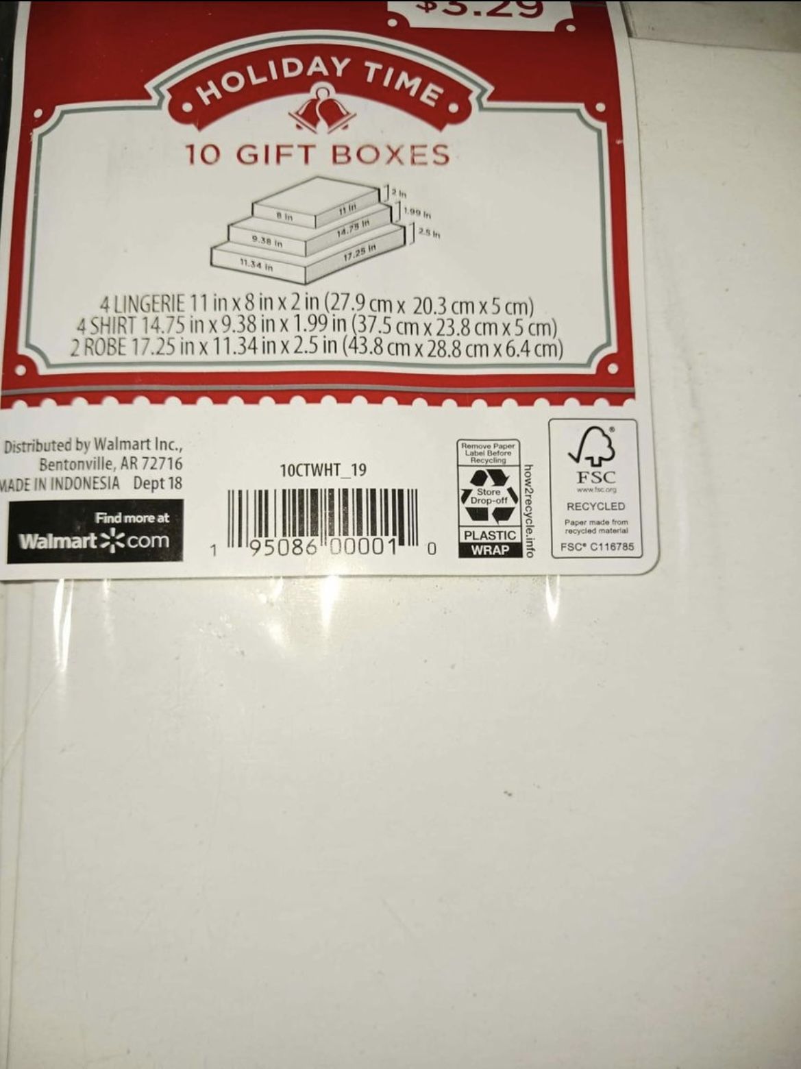 Holiday Gift Time Boxes (10pk) & Christmas Stockings