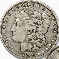1888 0 Morgan Silver Dollar 