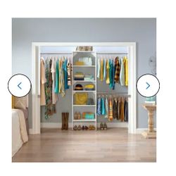 Bright Wood Closet Shelves 