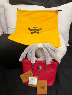 MCM Aren Viseto Coated Canvas Tote Mini