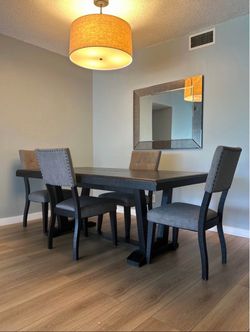 Dining Table Set with 4 Chairs