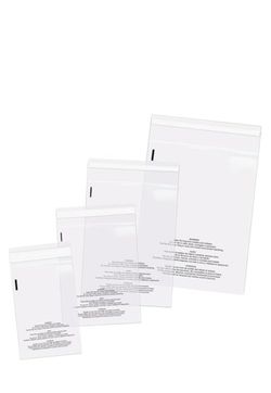9x12 Self-Sealing Cellophane Bags 1000-Count — New Sealed