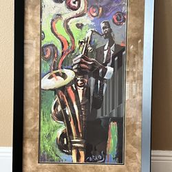 🎷 Framed Jazz Art Print – Perfect for Music Lovers & Modern Spaces