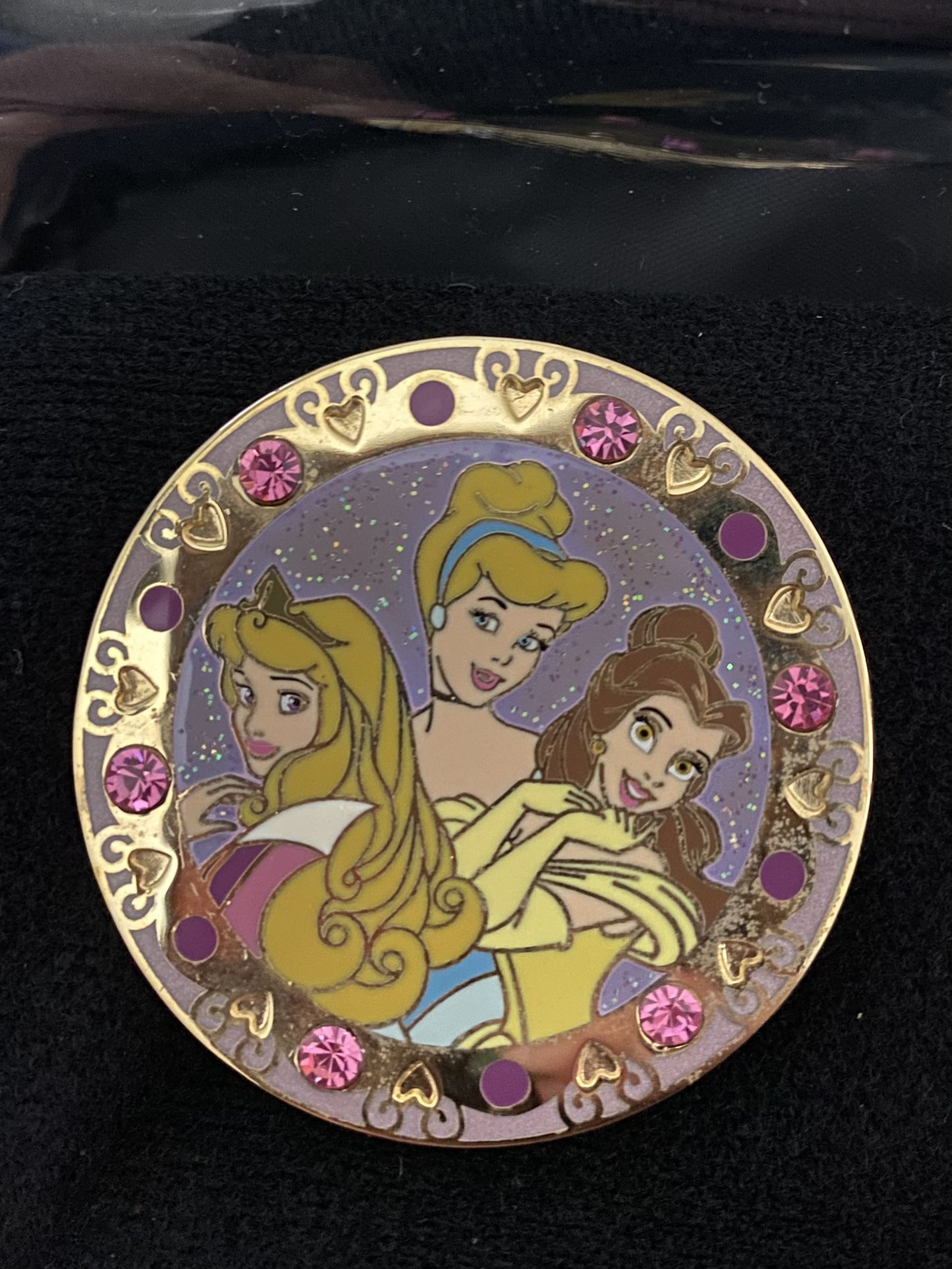 Gemmed Disney Princess Pin - Aurora, Belle, & Cinderella 2006