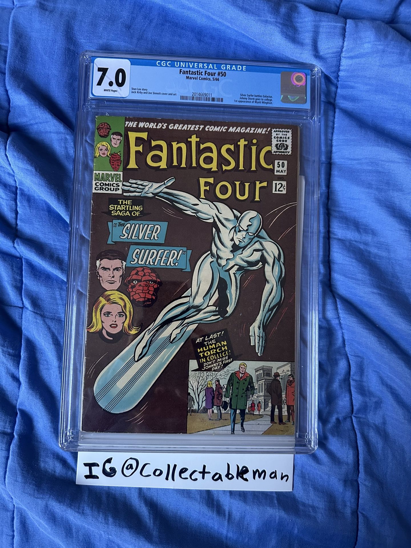 FANTASTIC FOUR #50 CGC 7.0 1966 SILVER SURFER-GALACTUS-MARVEL