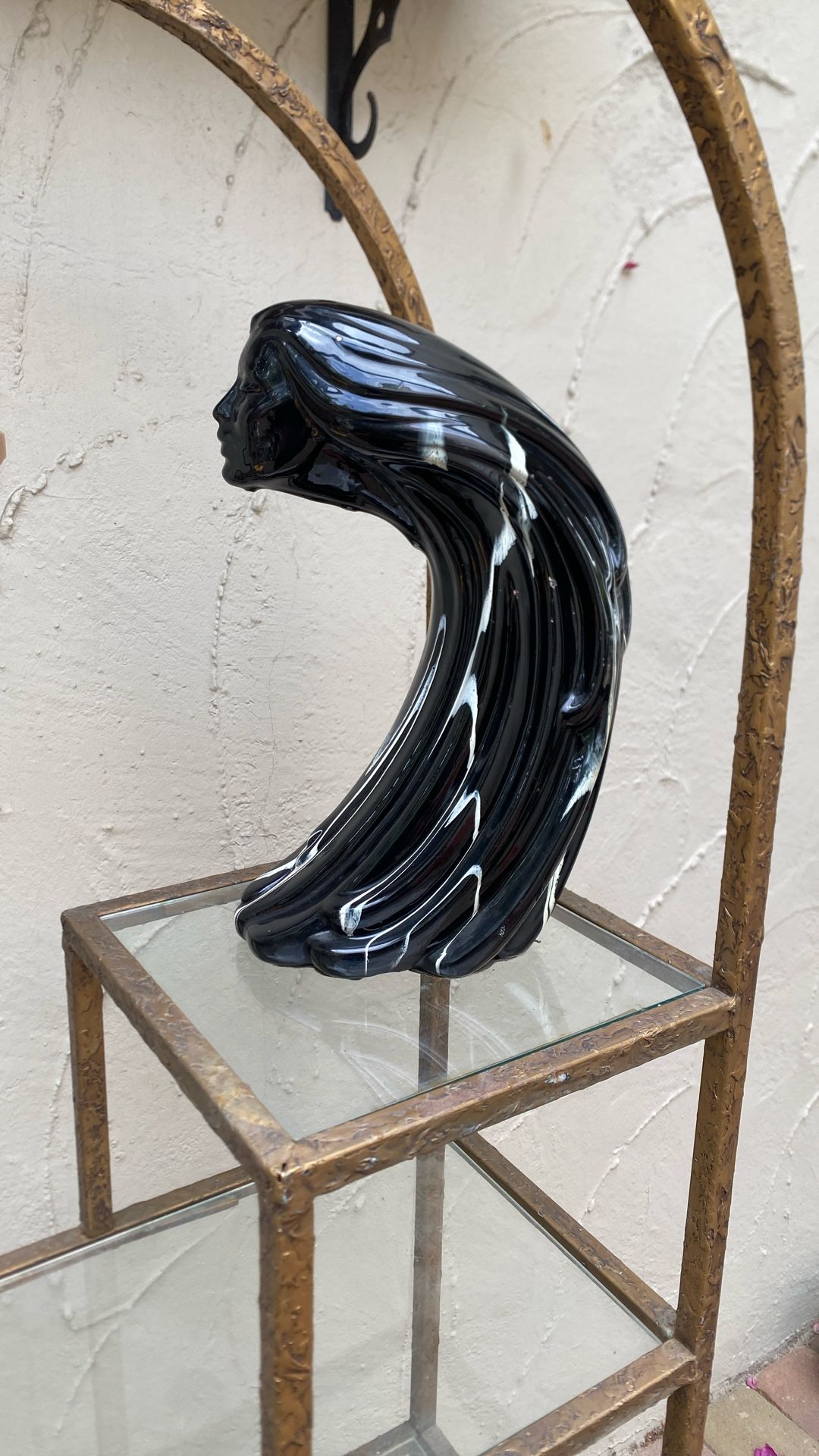 Vintage Woman In Wind Sculpture 