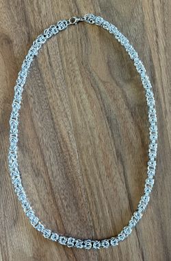 Hand Made Mens Chainmaille Byzantine Necklace