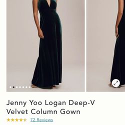 Green Velvet Dress 