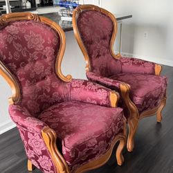 Two Stunning Antique  Victorian Chairs 