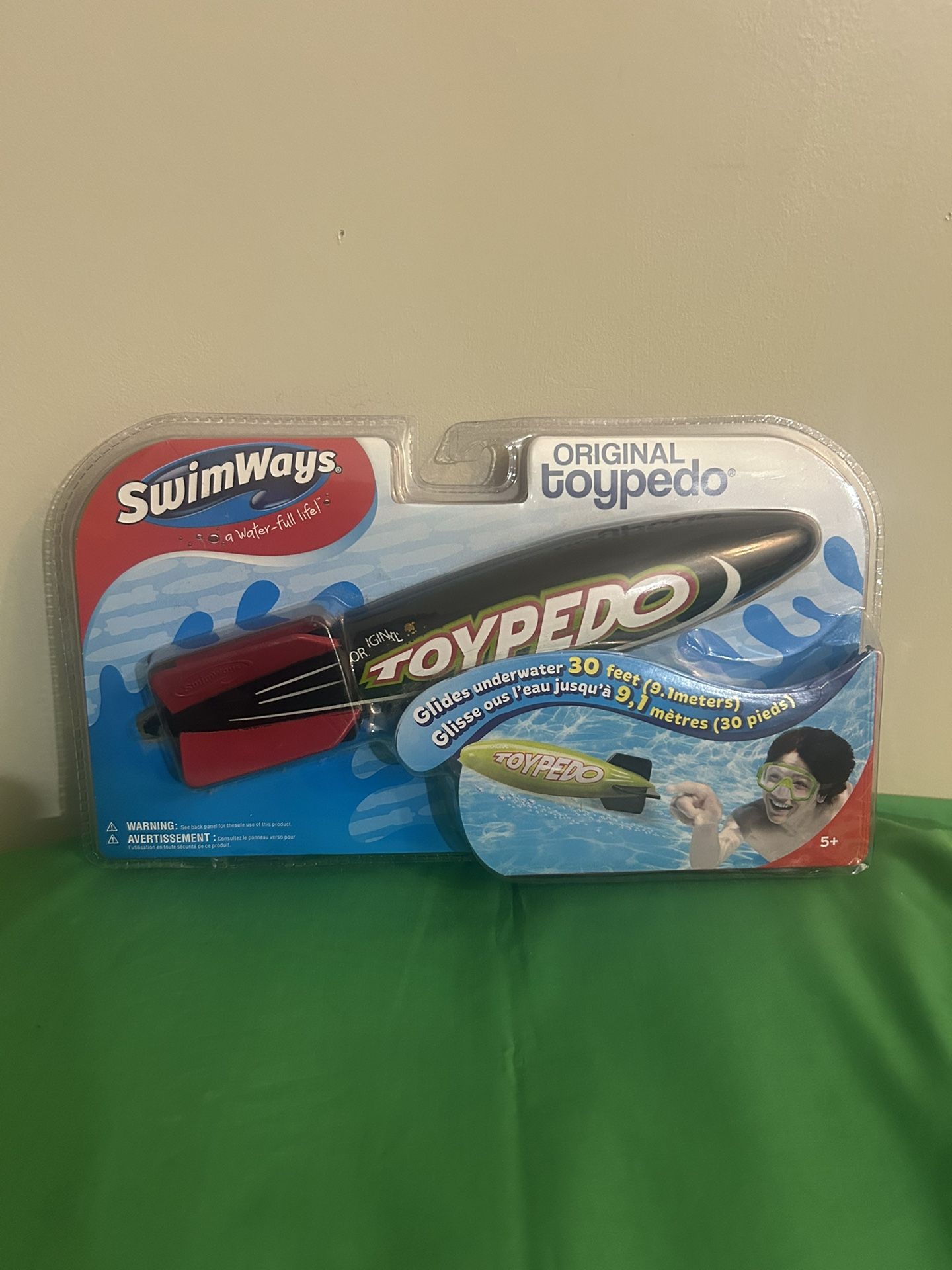 SwimWays Red Toypedo, Glides 30', 10.25" long - New