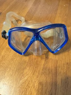Kids Snorkel Mask – Blue / Clear (5" Frame Width)