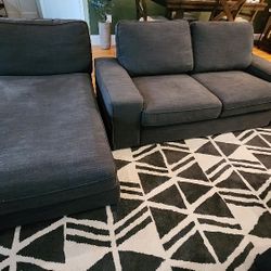 Grey KIVIK Sofa From Ikea With Chaise