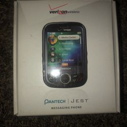 Pantech Jest 2 TXT8040VW2 - Black ( Verizon ) Cellular Slider Phone Used 