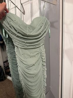 Sage pearl dress