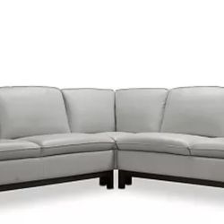 Leather L Sectional Sofa - GOOD CONDITION