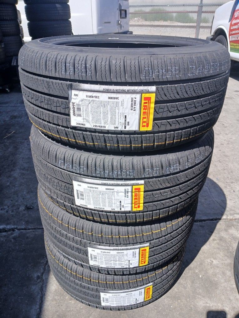Tesla Tires New 235 45R18 Pirelli Pzero A S $500 Set Of Four Install Mount And Balance