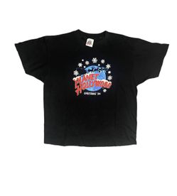 Vintage Single Stitch Planet Hollywood T Shirt Christmas 1994 Black XL X Large