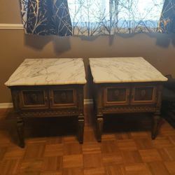 Marble End Tables / Night Stands
