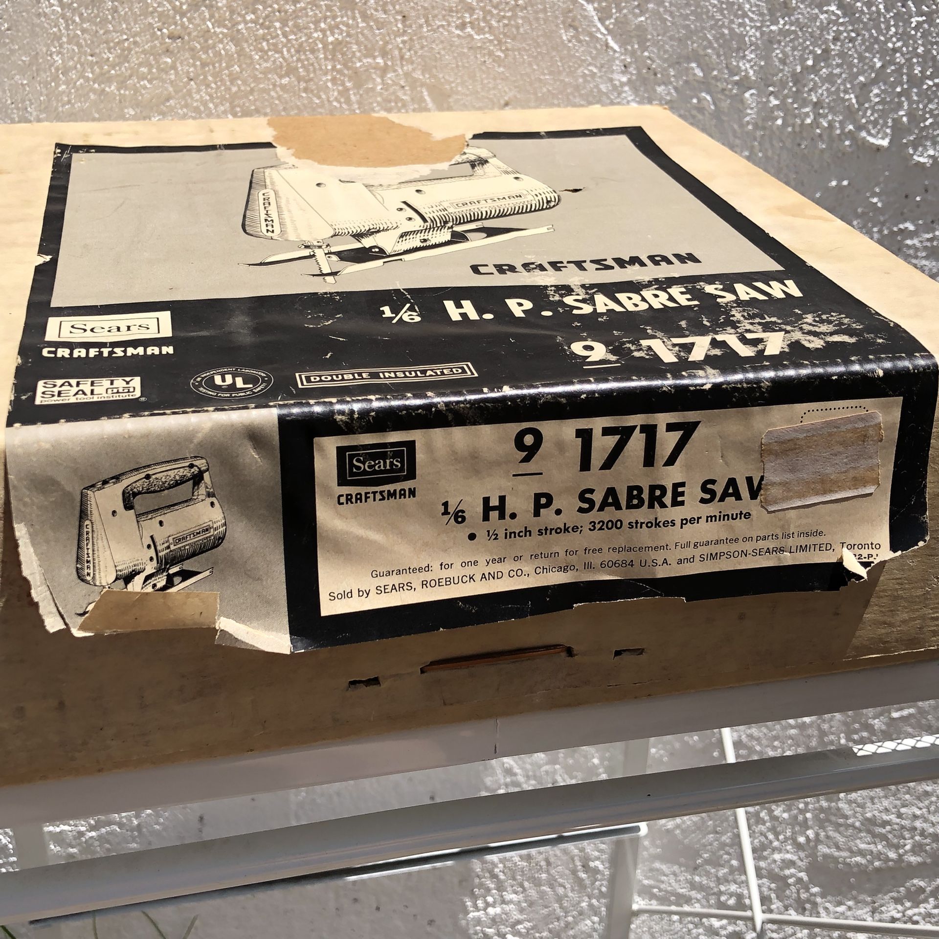 Vintage 1950s Craftsman Sabre Jigsaw 1/2" Original Box w/18 Blades (Silver Lake)