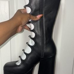 Marc Jacob’s KiKi Leather Multi Buckle Platform Knee High Boots