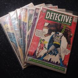 7 Silver Age 1960's DC Comics Detective Comics Batman The Brave and The Bold 12 Cent Covers