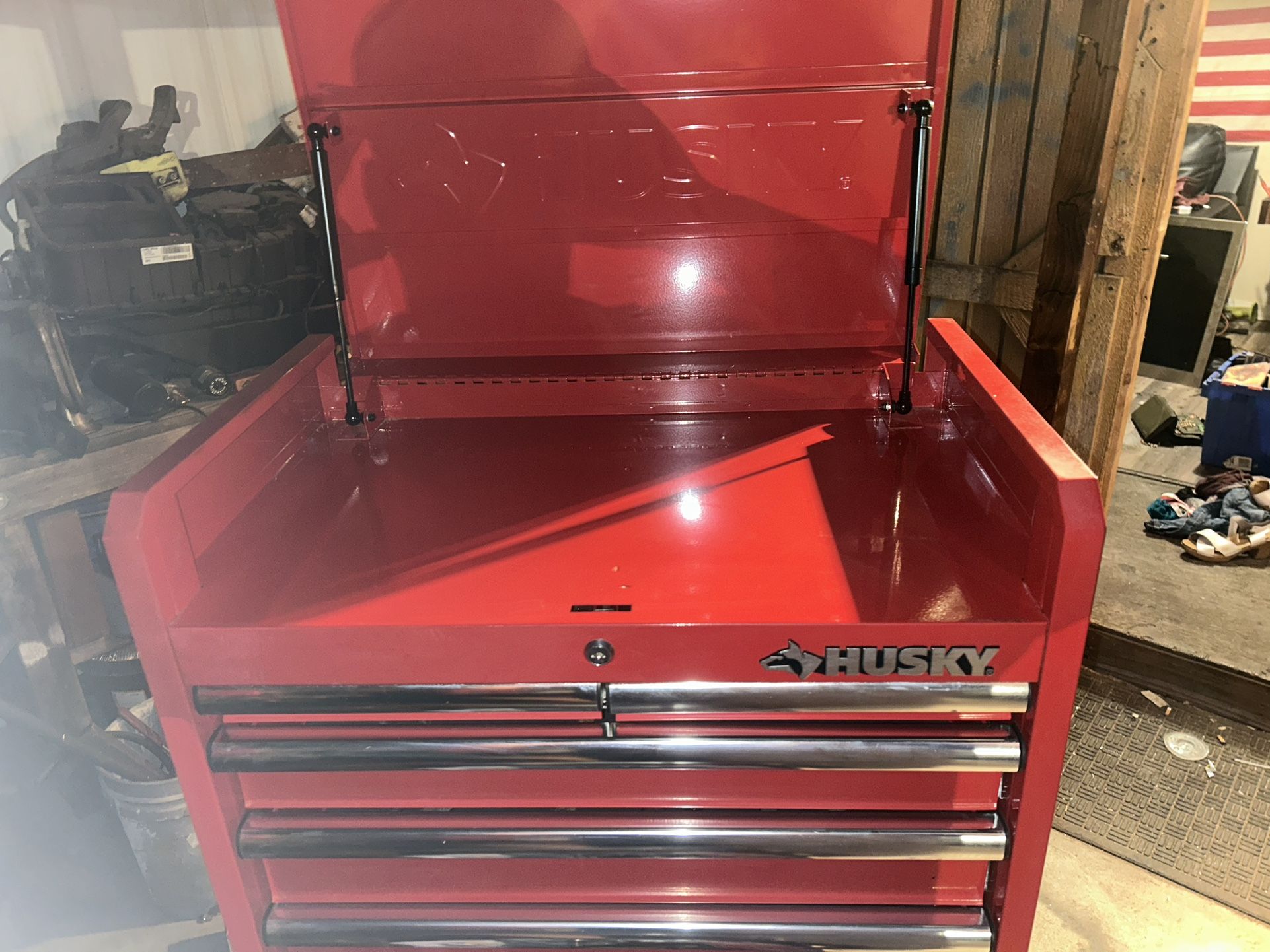  husky toolbox loaded with tools Do Not Message Unless Ur Ready To Pick Up Serious Buyers Only Only Top Box Have A Whole She’d Full Of Tools Aswell Le