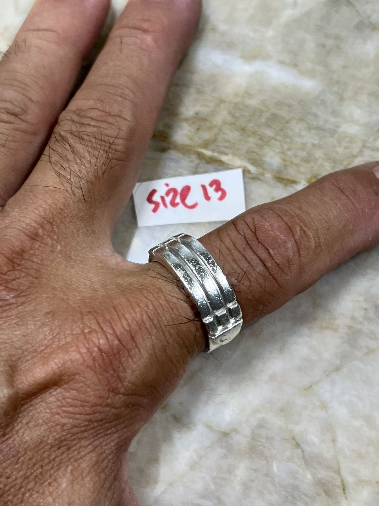 925 Sterling Silver Ring For Wedding Size 13