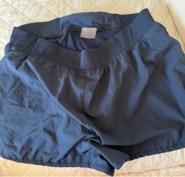 Navy Blue Athletic Shorts with Elastic Waistband