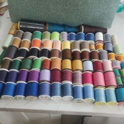 Both New & Opened Variety of Colored Thread Bundle for Sewing, Embroidery, Etc