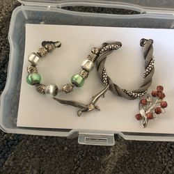 2 Bracelets 2 Pins Vintage