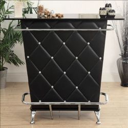 Brand New Black & Chrome Modern Style Bar Table