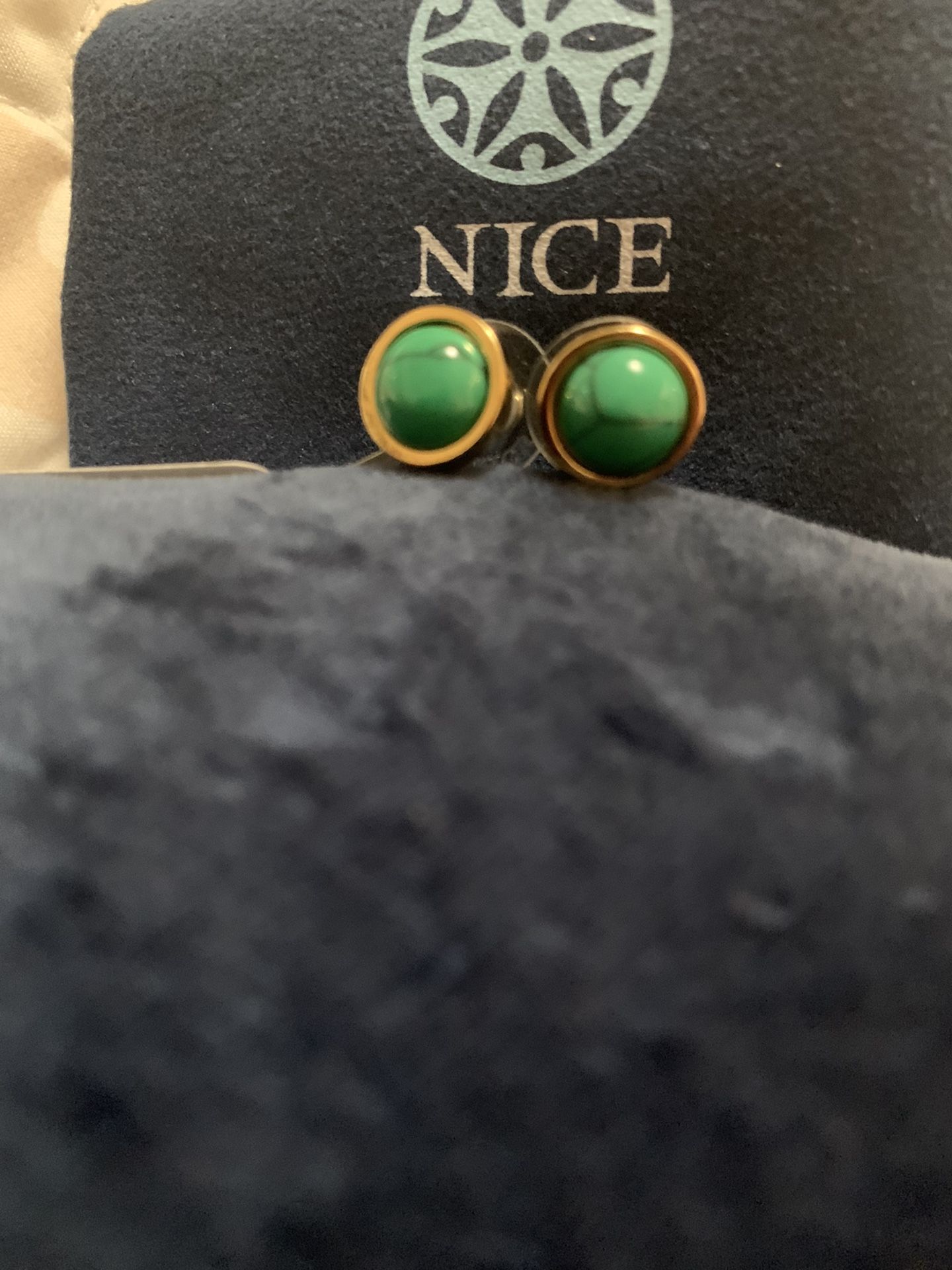Nice And Bella Turquoise Gold Earrings