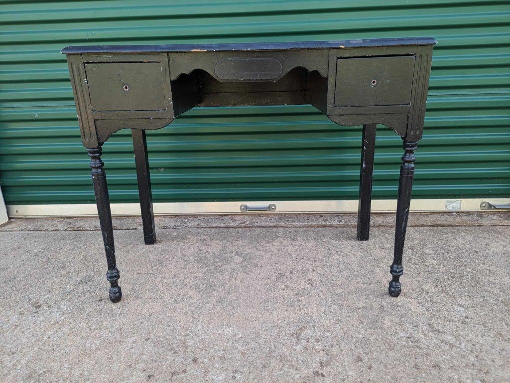 Vintage Solid Wood Desk Or Vanity 