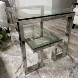 Modern Glass Mirror Table “End Or Side”