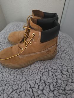 Timberland Wheat Nubuck Lace-Up Boots